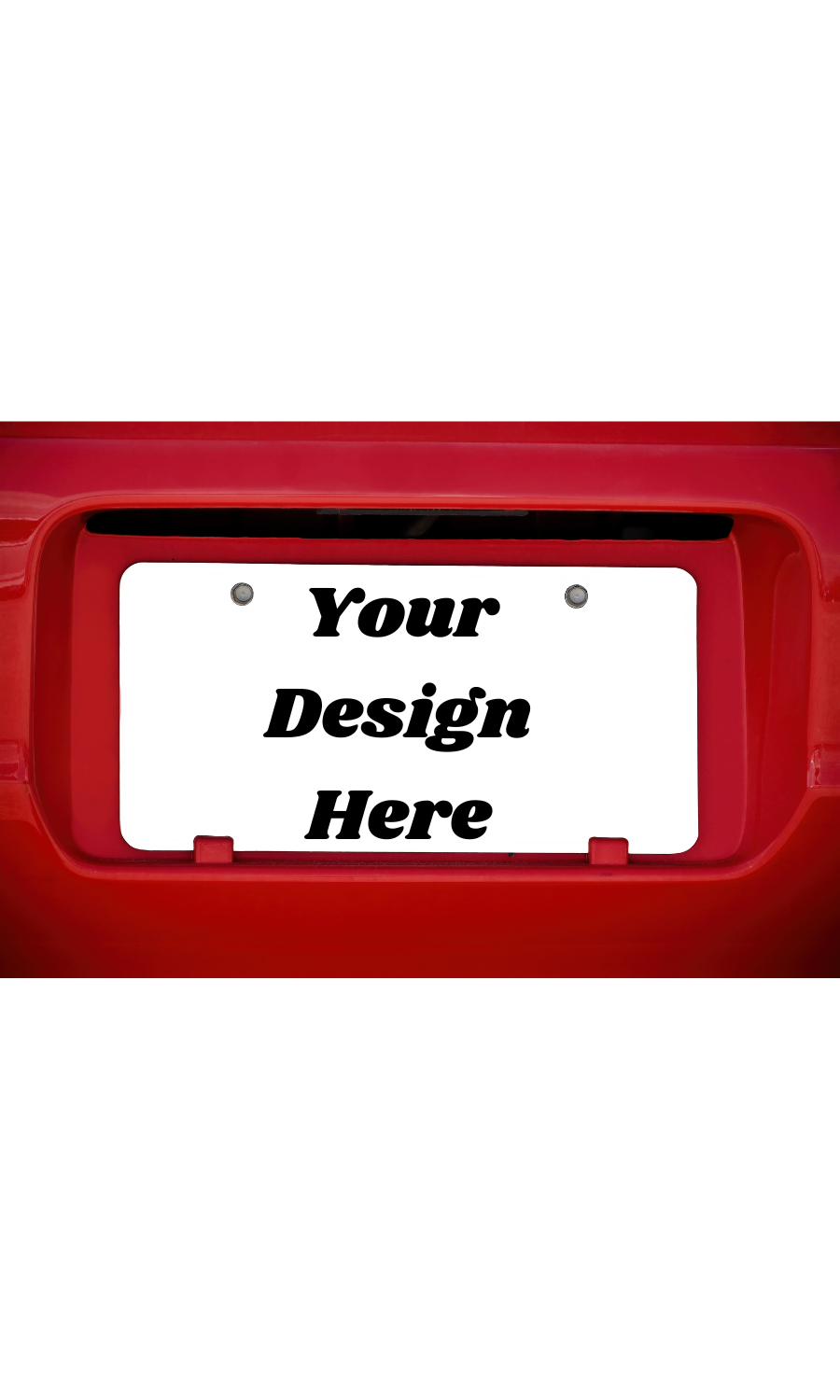 Custom Rectangular License Plate Decor