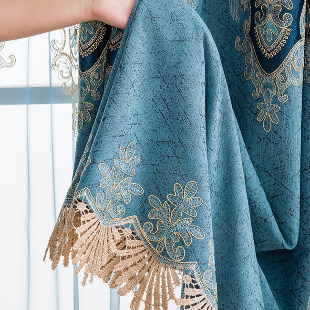 Luxury Embroidered Curtains European Style