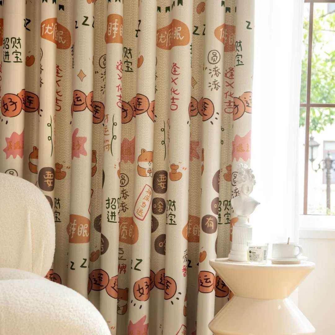 High Quality Cartoon Printed Blackout Kids Curtain