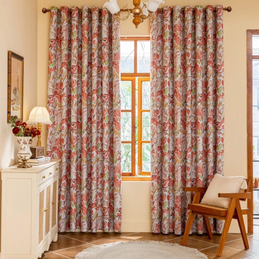 Floral Patterned Blackout Curtains