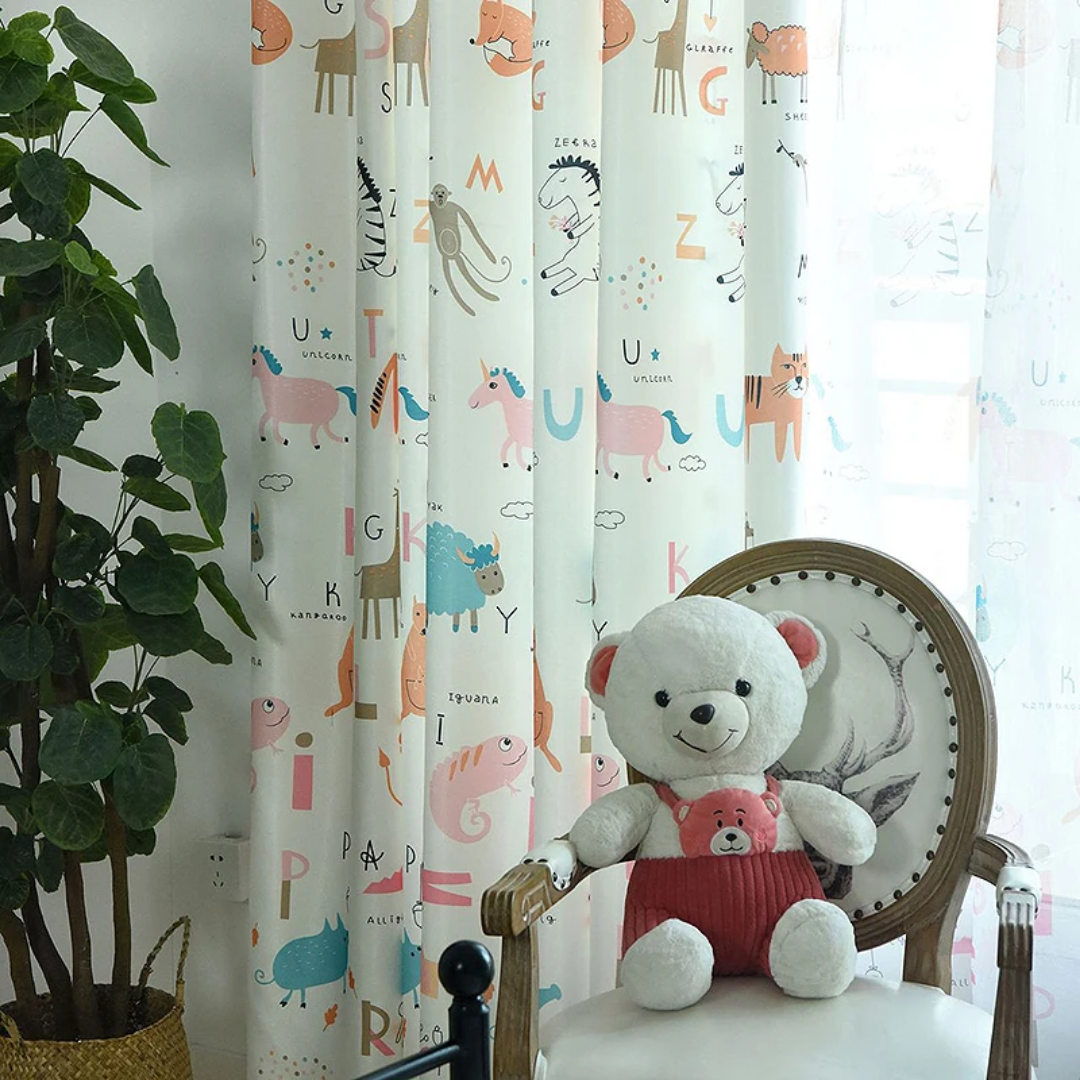 Children's Animal Pattern  Blackout Curtains