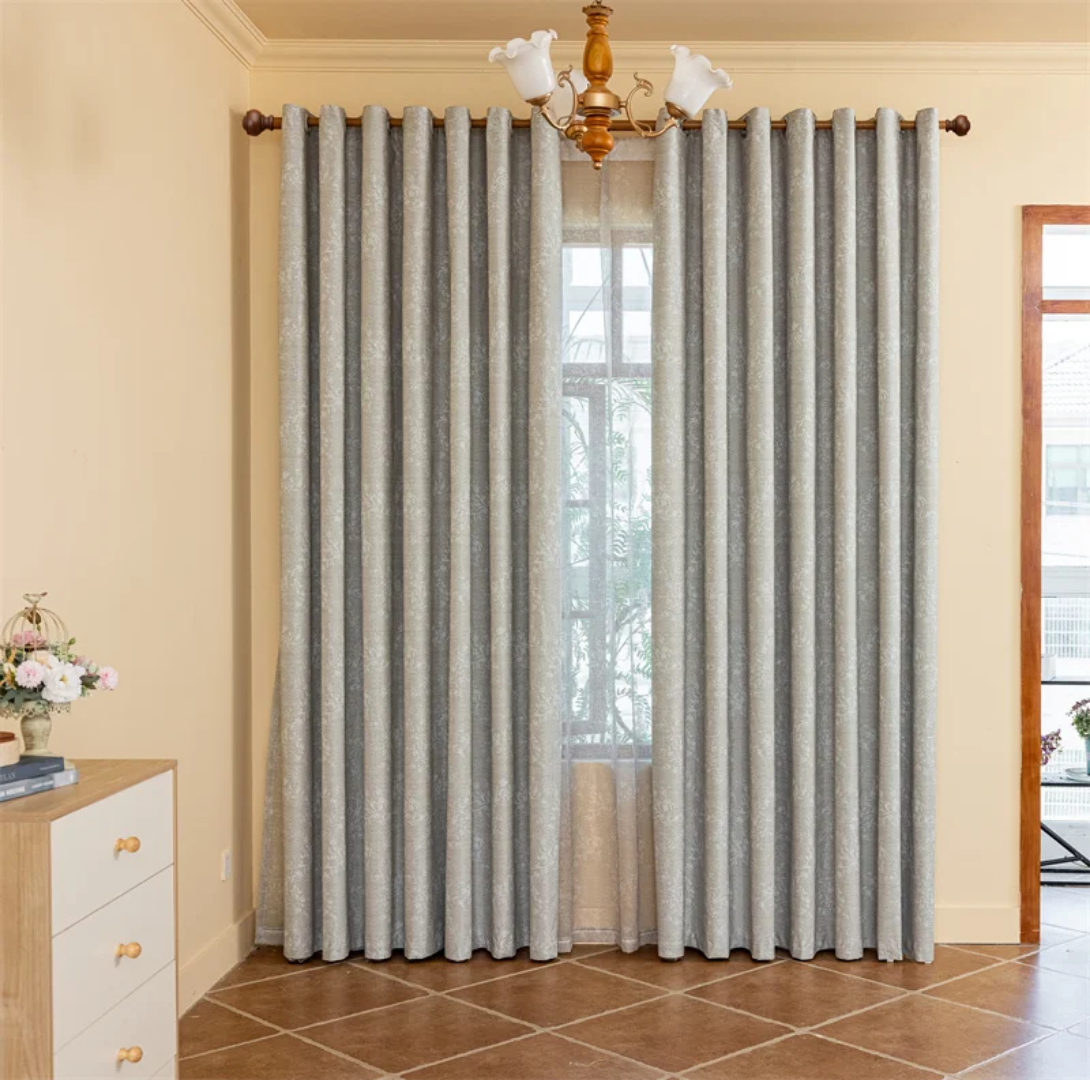 Elegant Grey Room Darkening Curtains