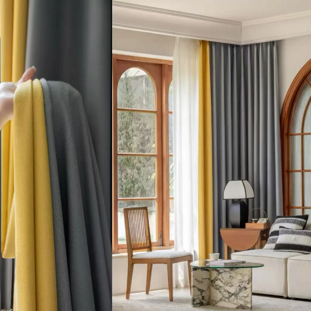 Modern Dual-Tone Blackout Curtains