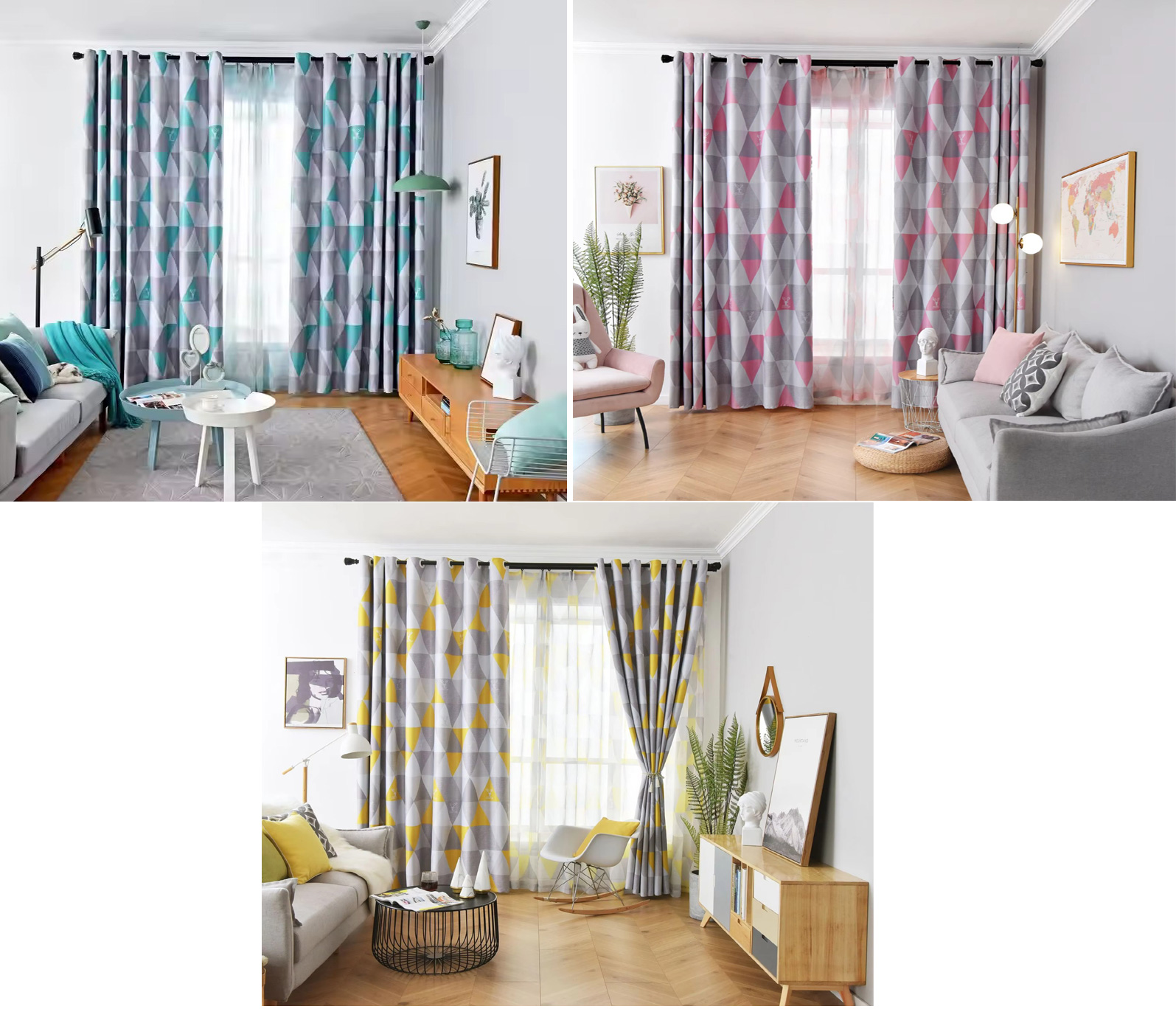 Geometric Pattern Curtains