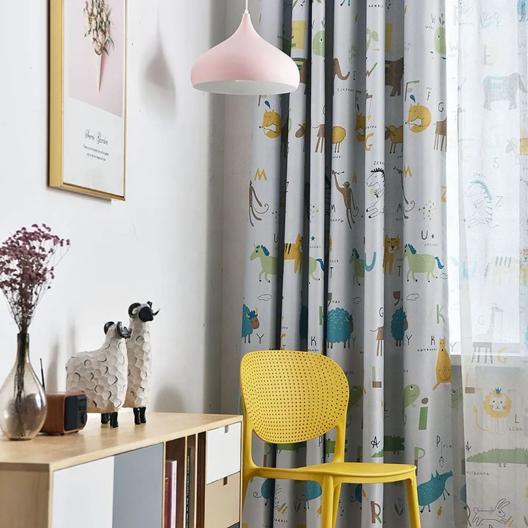 Cartoon Animal Pattern Curtains