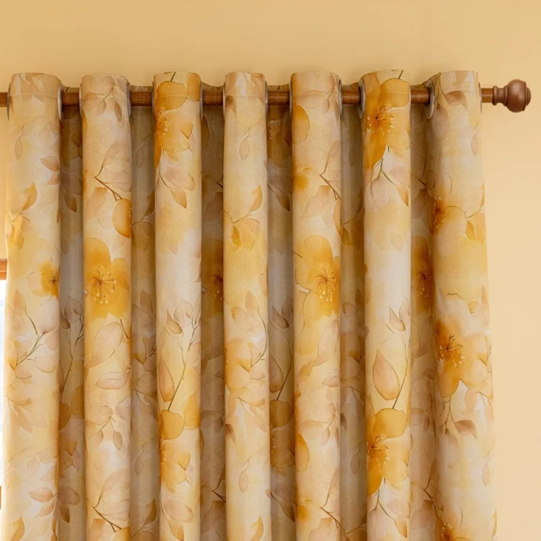 Floral Patterned Blackout Curtains