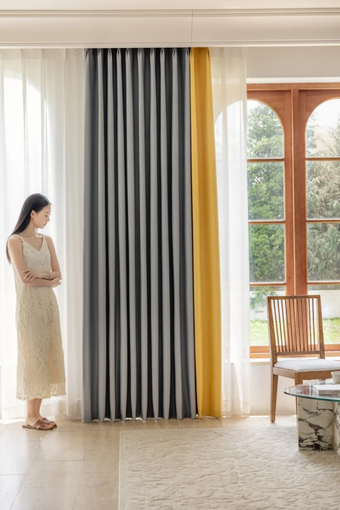 Modern Dual-Tone  Blackout Curtains