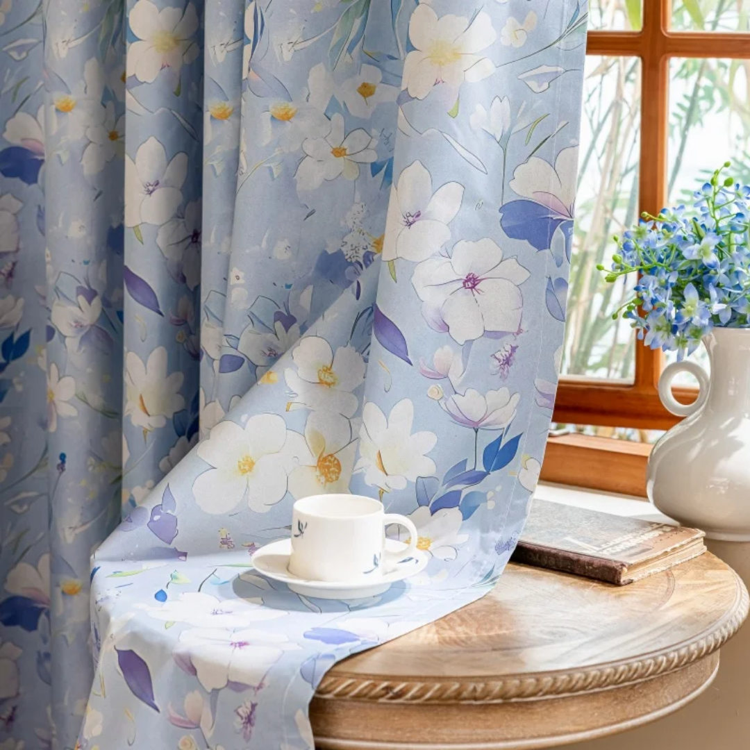 Floral Patterned Blackout Curtains
