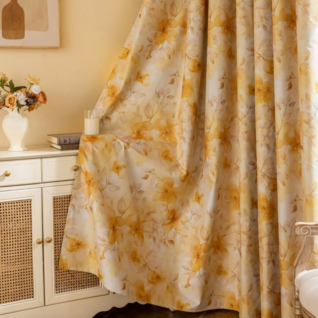 Floral Patterned Blackout Curtains