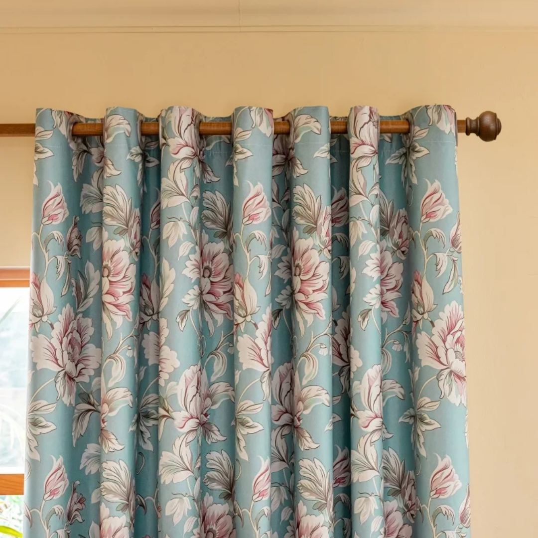 Luxury Natural Pastoral Style Floral Patterned Curtains