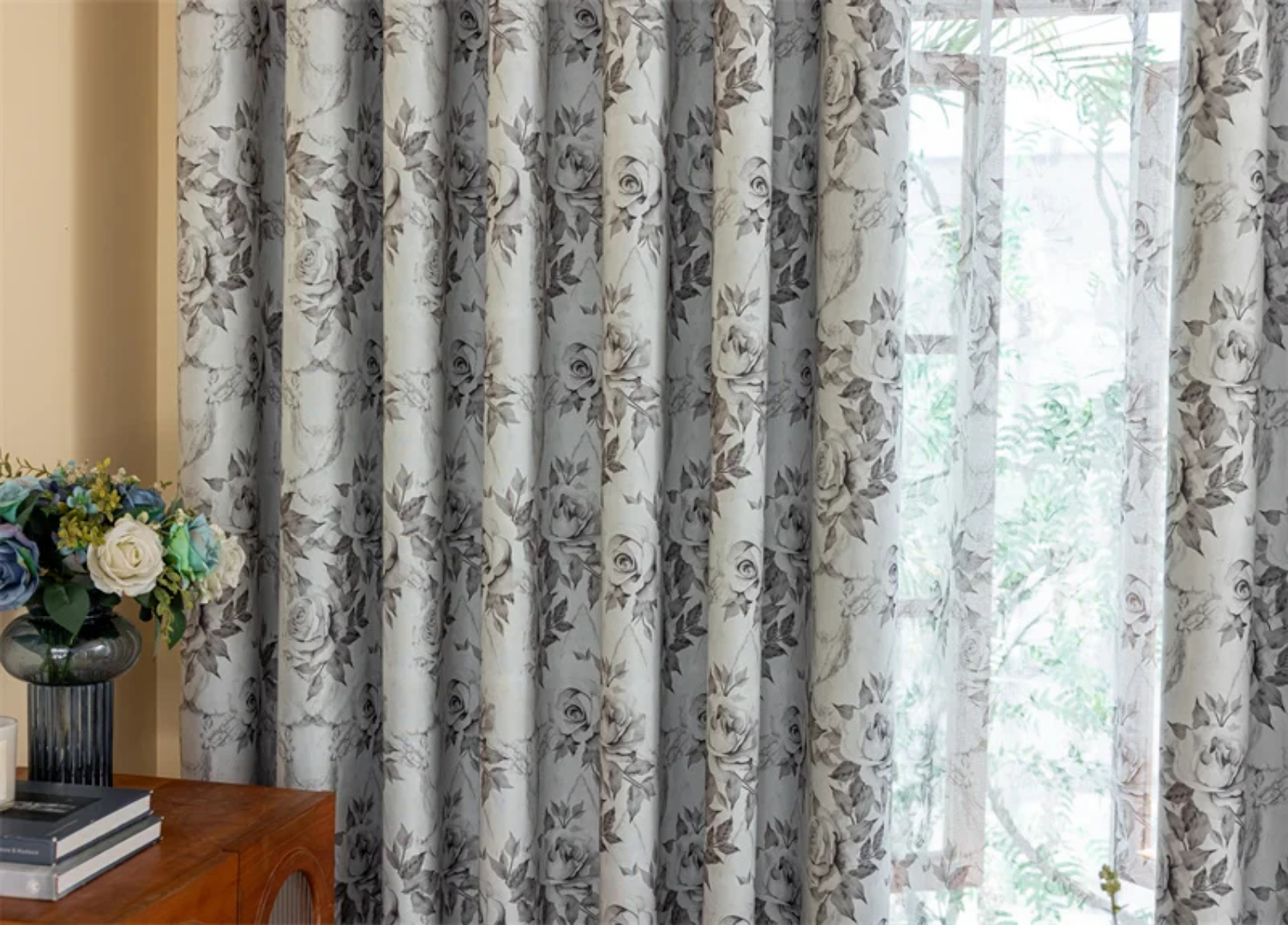 Elegant Floral Curtains