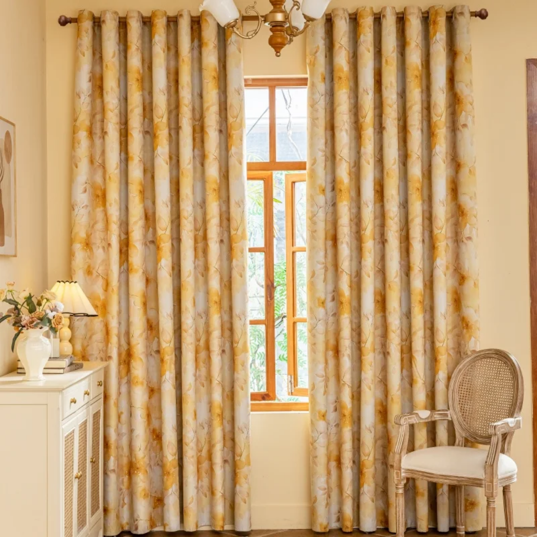 Floral Patterned Blackout Curtains