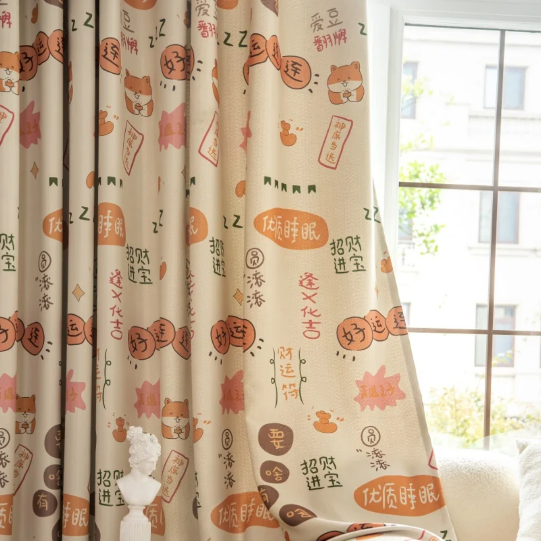 High Quality Cartoon Printed Blackout Kids Curtain
