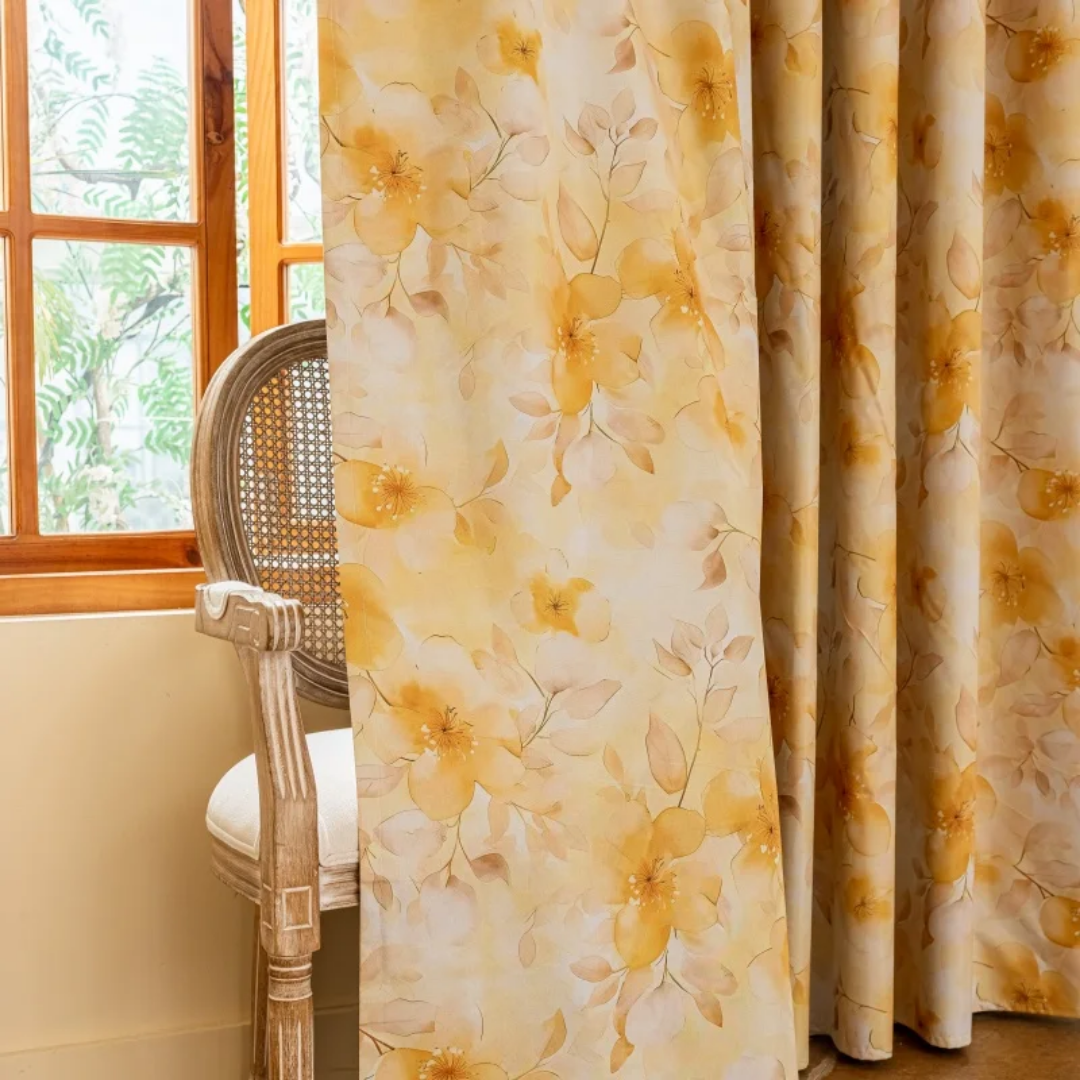 Floral Patterned Blackout Curtains