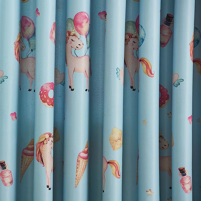 Unicorn Printed Dream Curtains