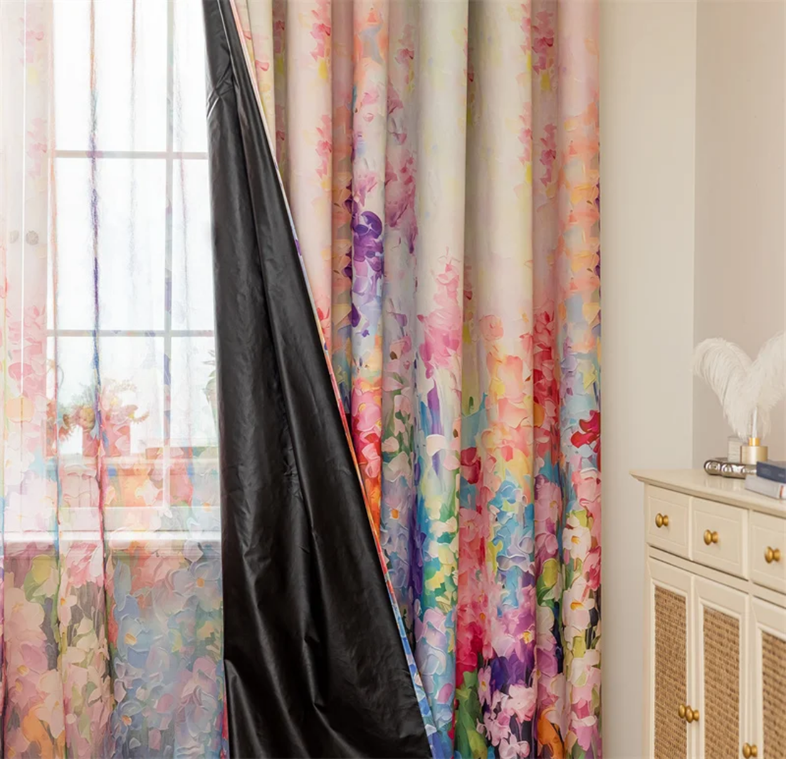 Spring Flower Blossom Blackout Curtain