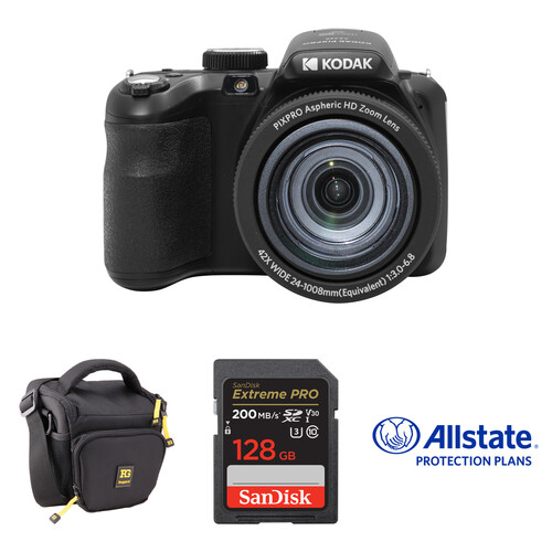 Kodak PIXPRO AZ425 Digital Camera with Basic Bundle (Black)