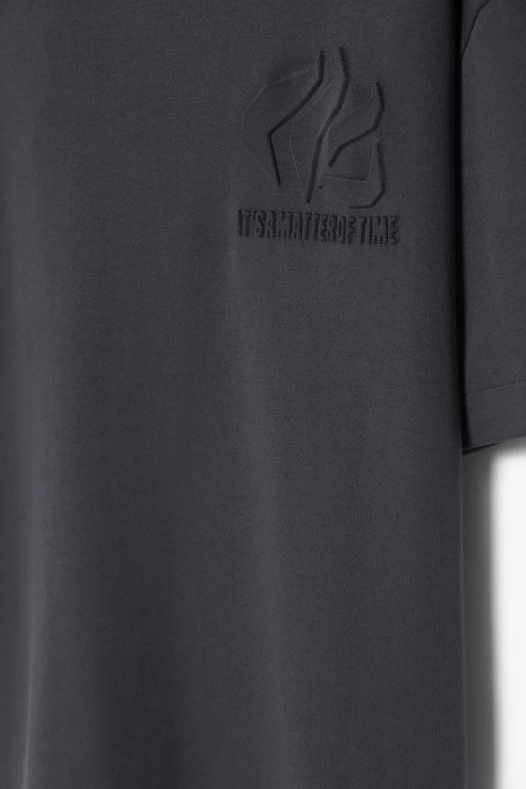 Camiseta heavy interlock grisáseo 'ALWAYS'