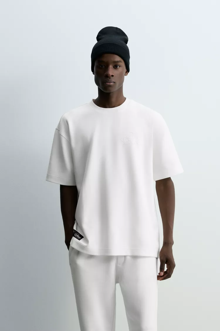 Camiseta blanca de algodón