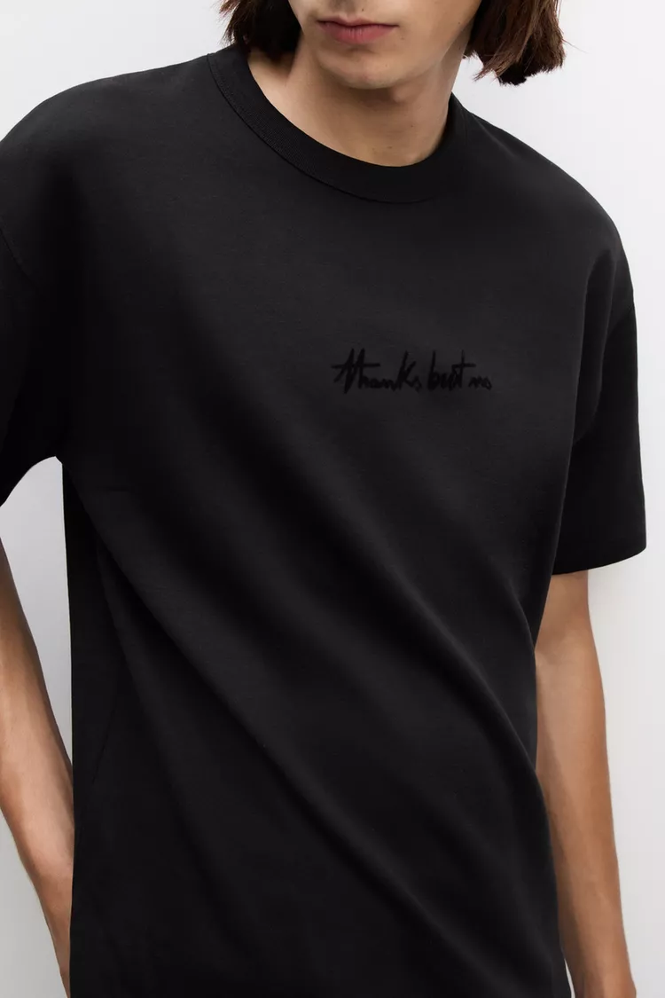 Camiseta interlock texto