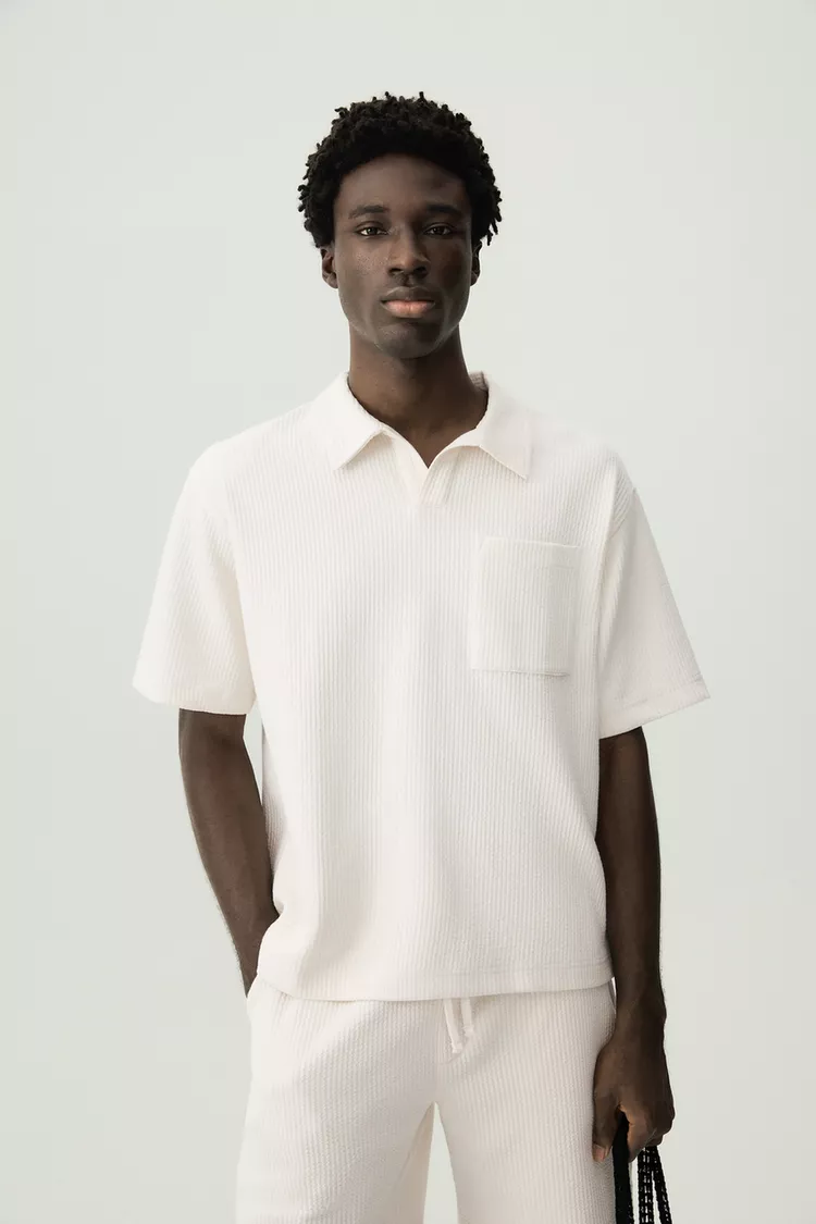 Polo estructura bolsillo