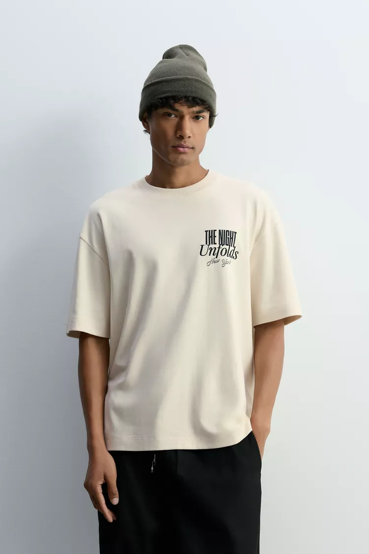 Camiseta color crema