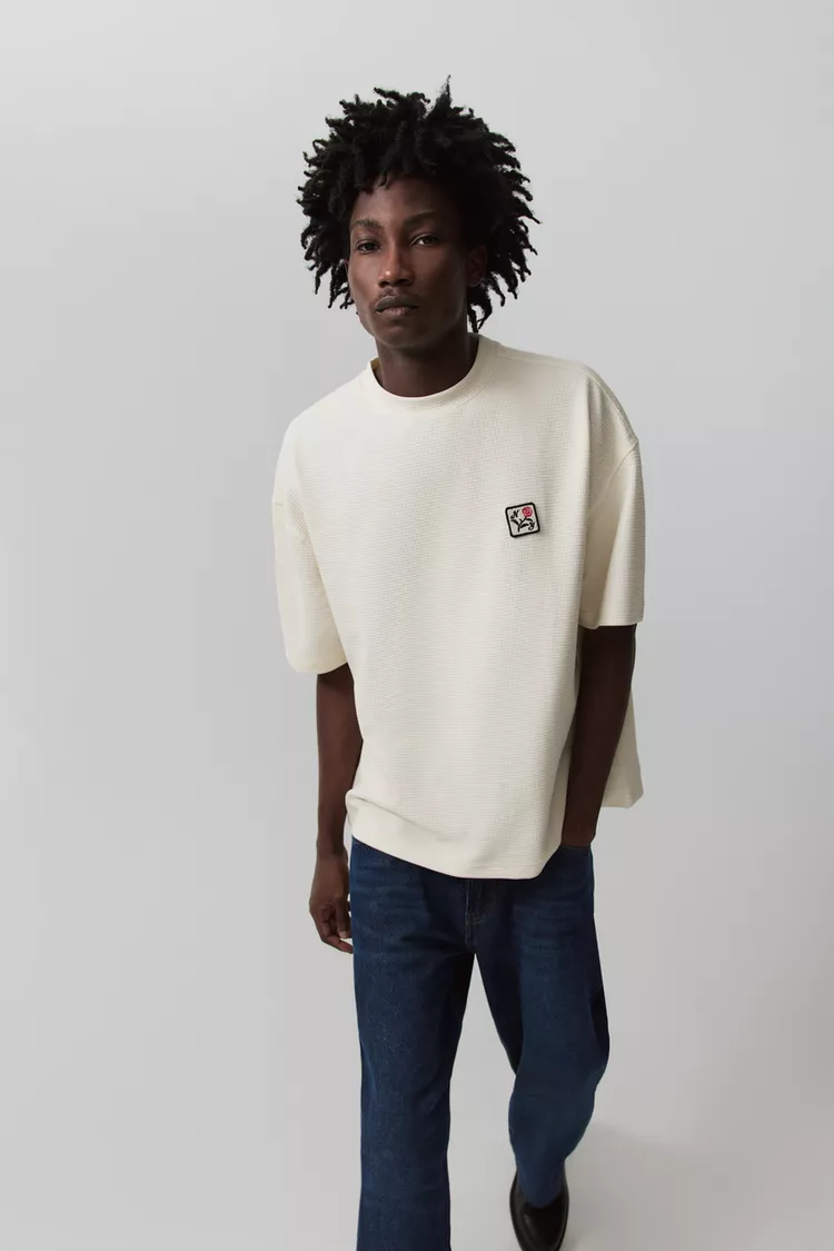 Camiseta textura parche