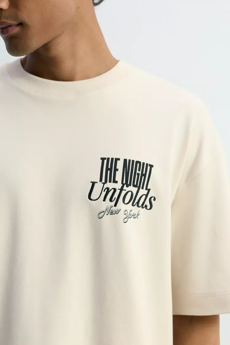 Camiseta color crema