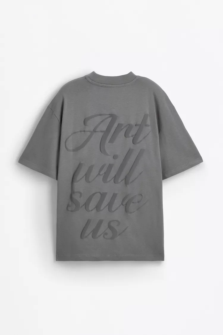 Camiseta gris medio