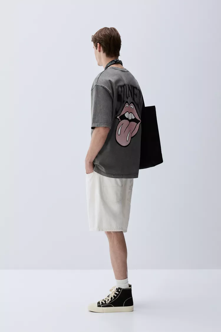 Camiseta gris Rolling Stone