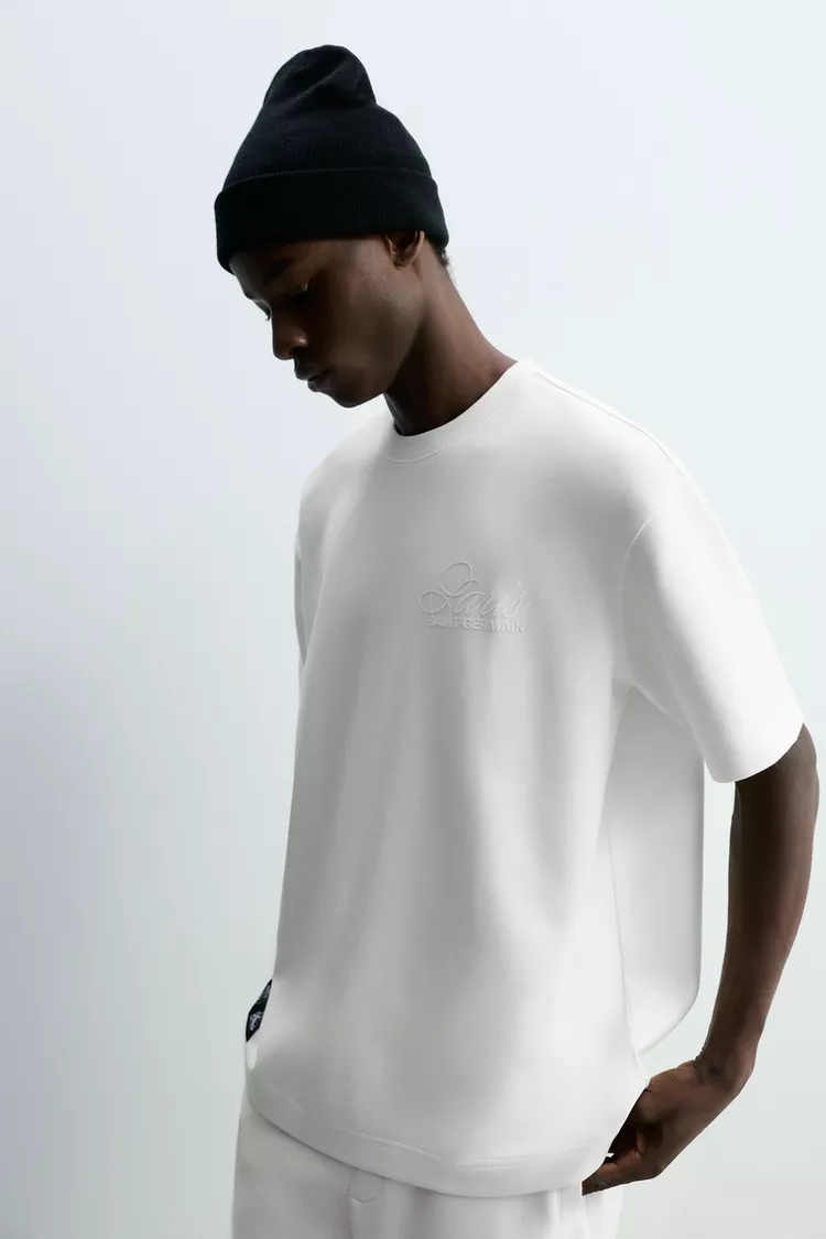 Camiseta blanca de algodón