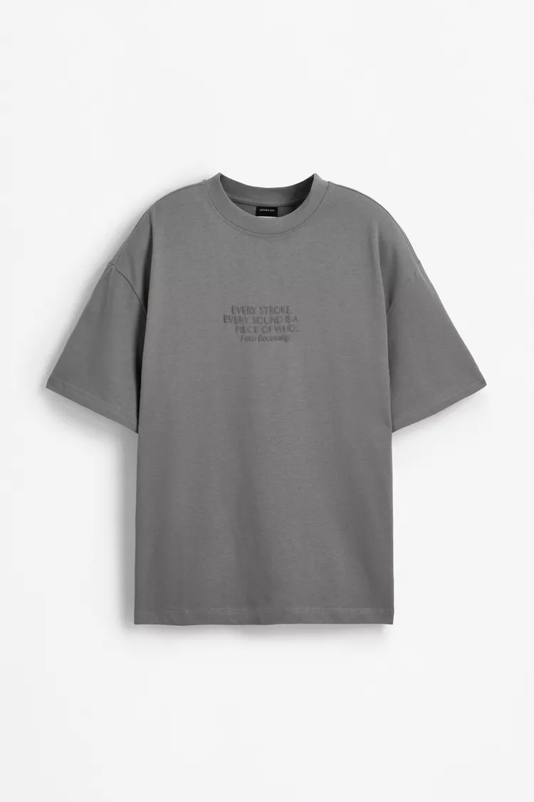 Camiseta gris medio