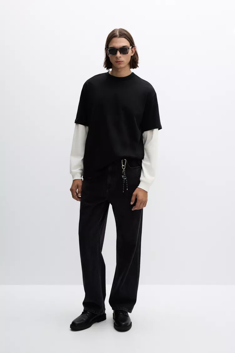 Camiseta estampada negra