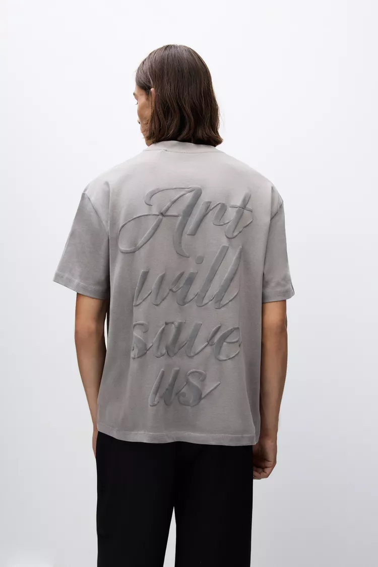 Camiseta gris medio