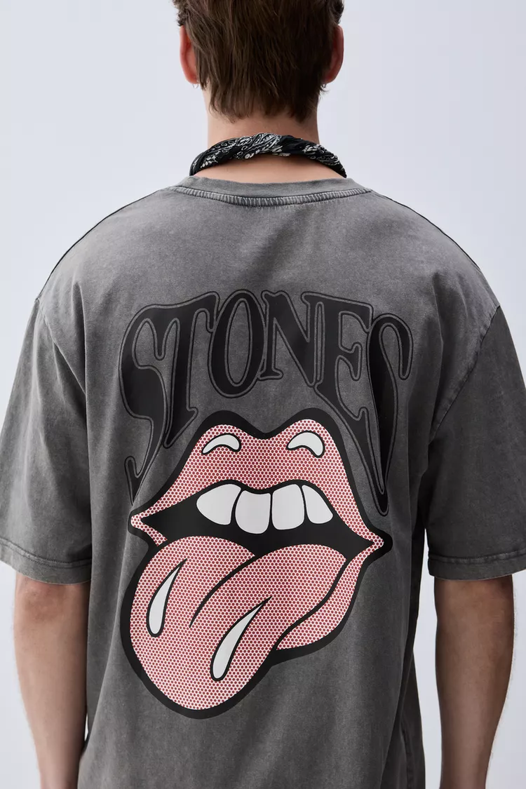 Camiseta gris Rolling Stone