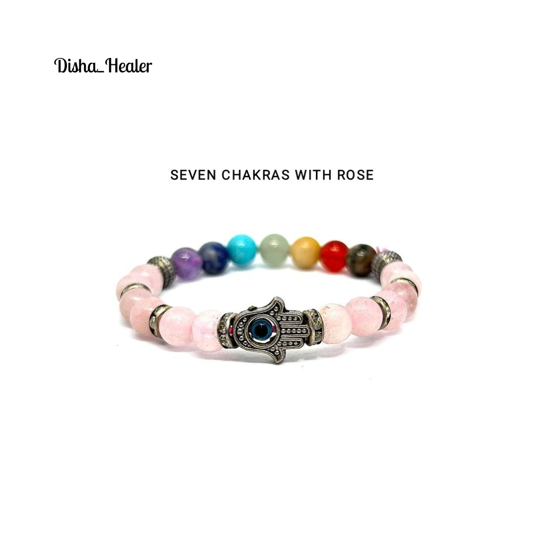 Seven Chakras with Rose Bracelet