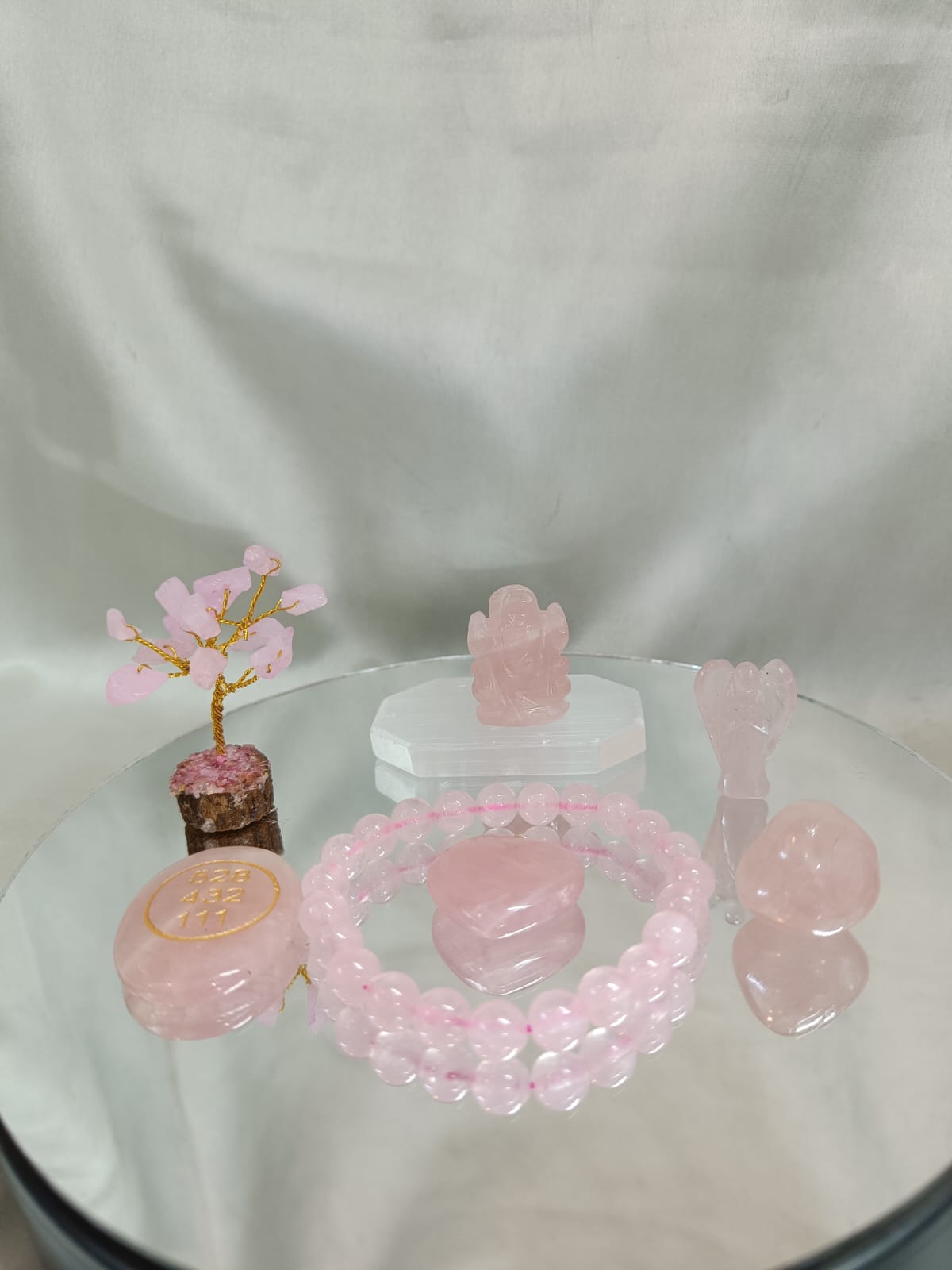 Rose Quartz Crystal Set