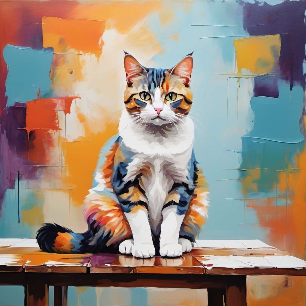 Cat Art painting