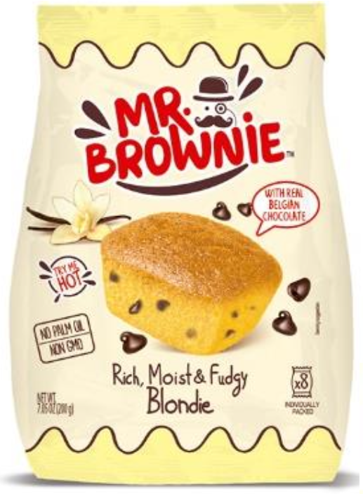 Mr. Brownie Rich, Moist & Fudgy Blondie
