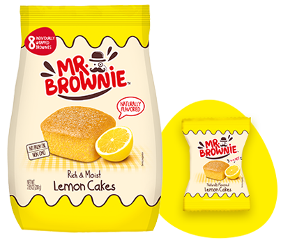 Mr. Brownie Naturally Flavored Lemon Cakes