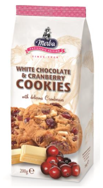 Merba White Chocolate & Cranberry Cookies