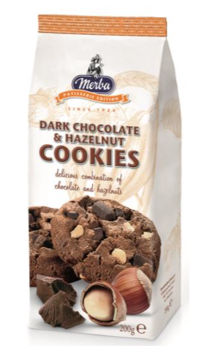 Merba Dark Chocolate & Hazelnut Cookies