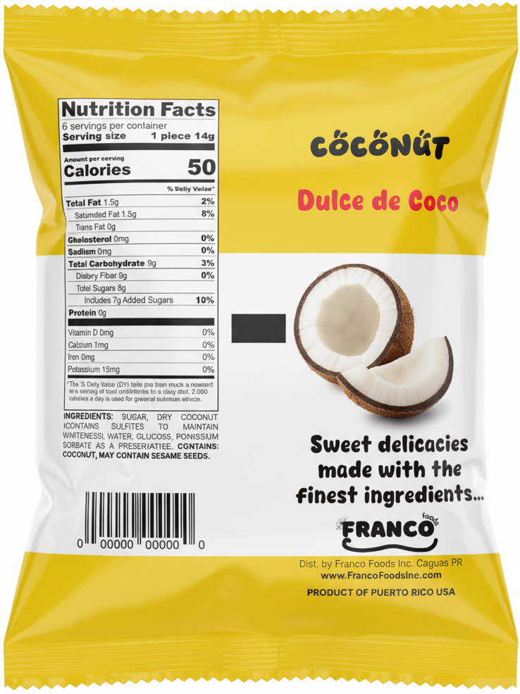 Coconut Sweet Bites - Dulce de Coco