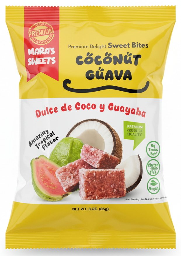 Coco Guava Sweet Bites - Dulce de Coco Guayaba