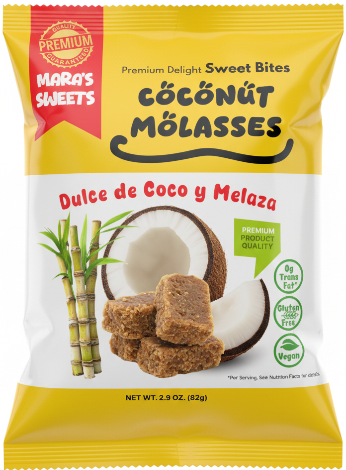 Coconut Molasses Sweet Bites - Dulce de Coco Melaza