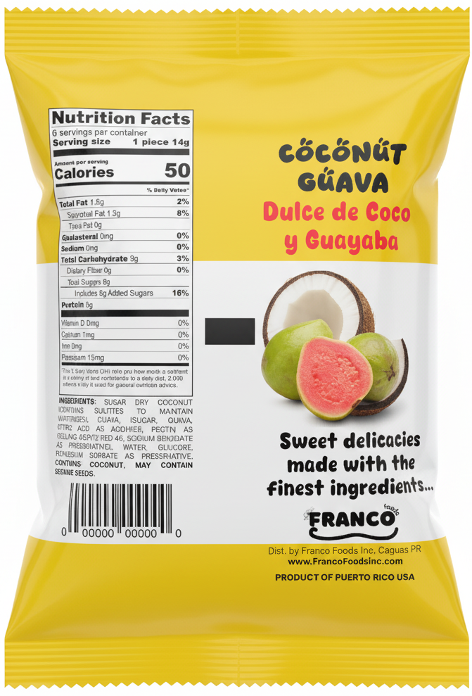 Coco Guava Sweet Bites - Dulce de Coco Guayaba