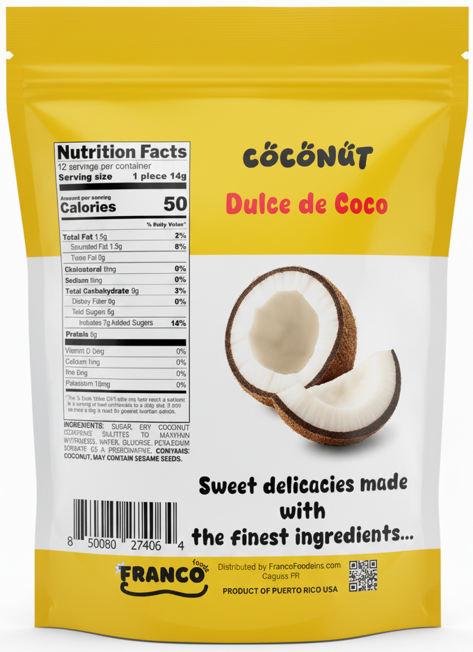 Coconut Sweet Bites - Dulce de Coco