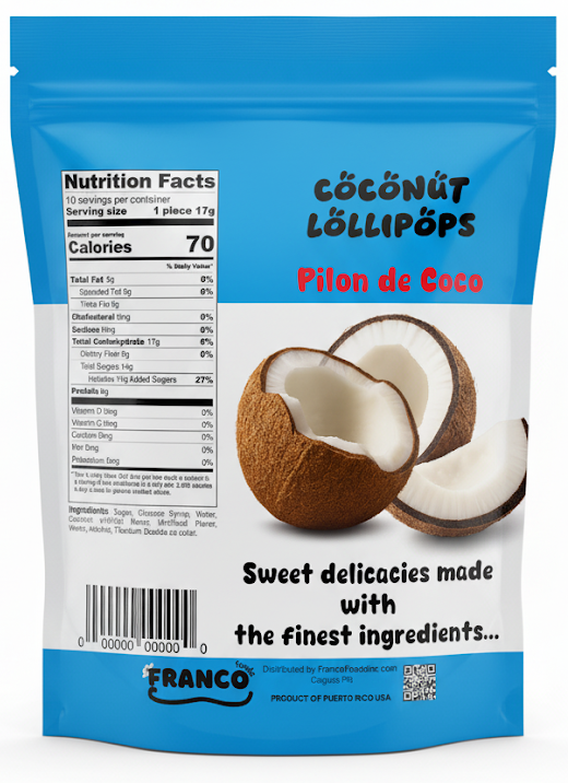 Coconut Lollipops - Pilónes de Coco