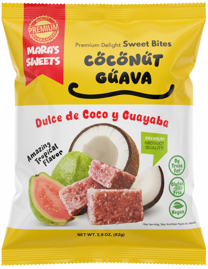 Coco Guava Sweet Bites - Dulce de Coco Guayaba