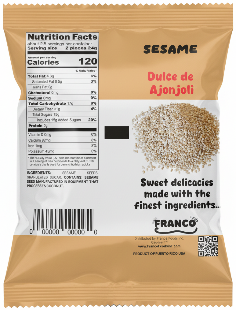 Sesame Sweet Bites - Dulce de Ajonjolí